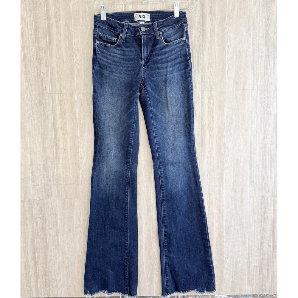 PAIGE Skyline Boot Jeans Womens Size 25 Dark Wash Low Rise Stretch Bootcut